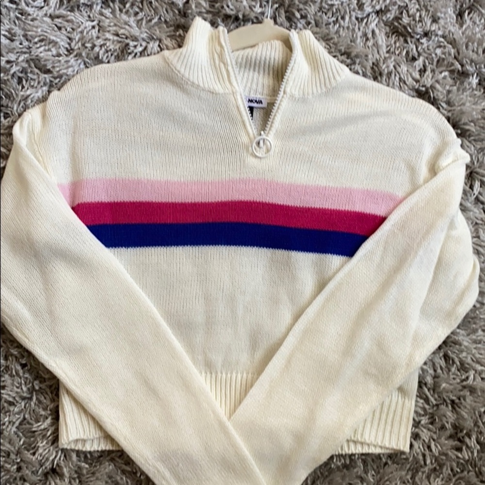 💜 Striped Cropped Sweater 💜